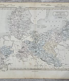 Antique Map, Prussia and Denmark, 1860 ca.