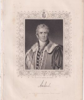 Antique Engraving Print, William Pitt Amherst, 1851