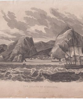 Antique Engraving Print, The Island of ST. Helena, 1818