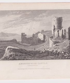 Antique Engraving Print, Aberystwith Castle, 1830