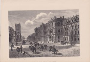 Antique Print, New Treasury Building, 1870