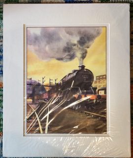 Vintage Print, Train, 1950