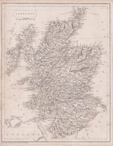 Antique Map, Scotland, 1810