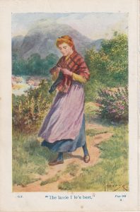 Antique Print, The lassie I lo'e best, 1890