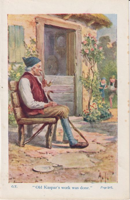 Antique Print, Old Kaspar's Work was done, 1890