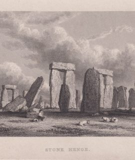 Antique Engraving Print, Stonehenge, 1830 ca.