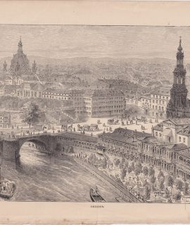 Antique Print, Dresden, 1880