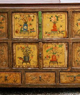 Rare Original Antique Tibetan Cabinet, 18th