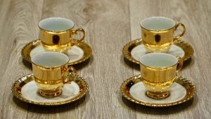 Vintage Czechoslovakia Gold Tea Set