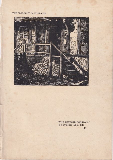 Vintage Engraving Print, The Cottage Doorway by Sydney Lee