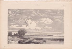Antique Engraving Print, Clouds, 1840 ca.