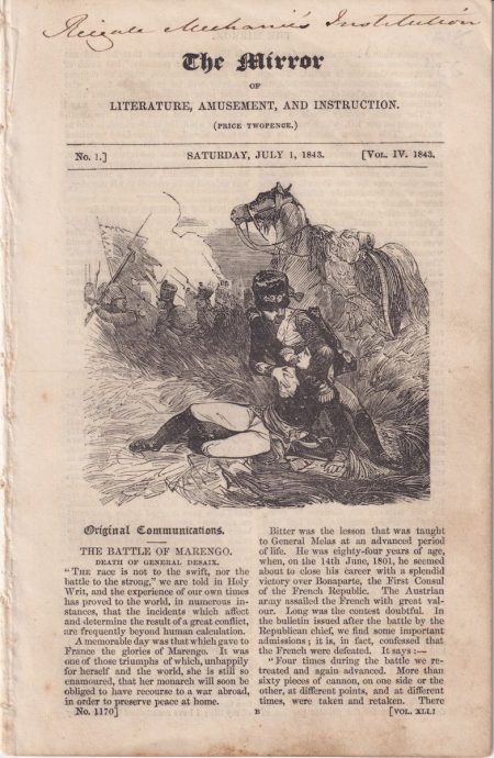 The Mirror, n. 1, July 1, 1843