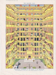 Vintage Print, The Balcony Flat, 1928