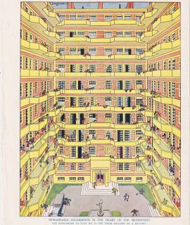 Vintage Print, The Balcony Flat, 1928