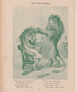 Vintage Print, The Lion Barber, 1920 ca.