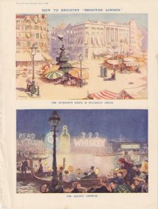 Vintage Print, How to Brighten... siesta in Piccadilly Circus, 1922