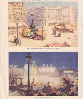 Vintage Print, How to Brighten... siesta in Piccadilly Circus, 1922