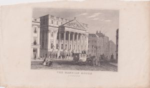 Antique Engraving Print, The Mansion House, 1830