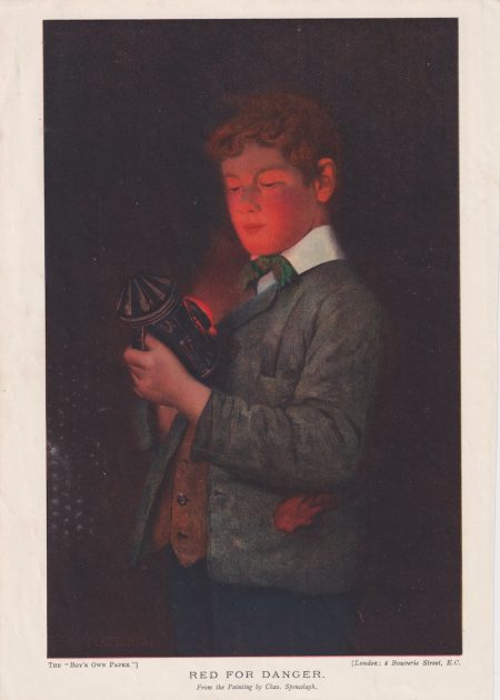 Vintage Print, Red for Danger, 1890 ca.