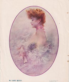 Vintage Print, My Lady Betty, by R. Pannett, 1909