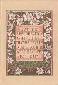 Vintage Print, I am the Resurrection... 1880