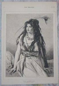 Vintage Print, Rosa, A Gipsy Girl, 1882