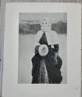 Antique Print, A Daughter of the Knickerbockers, 1880 ca.