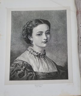 Antique Print, Modesty, 1872