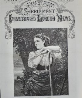 Vintage Print, Une fille des champs, 1872