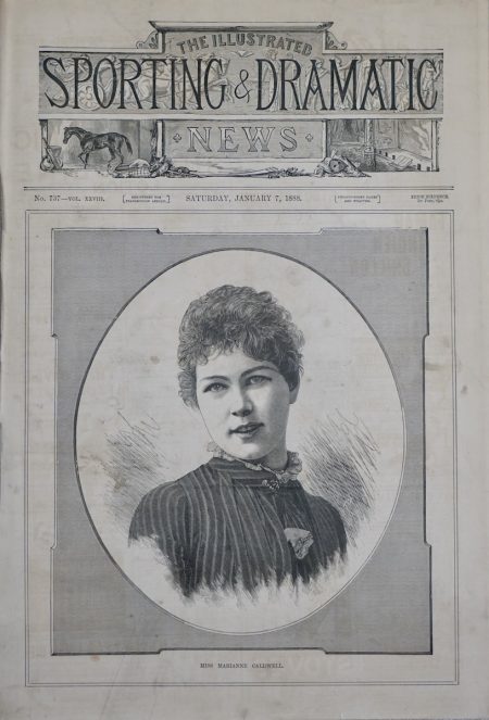 Vintage Print, Miss Marianne Caldwell, 1888