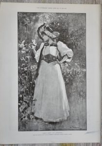 Vintage Print, Ambei's Garden, 1891
