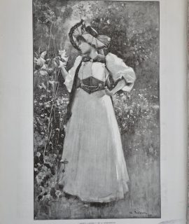 Vintage Print, Ambei's Garden, 1891