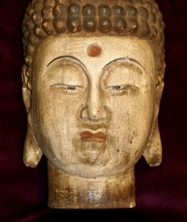 Vintage Buddha Head Sculpture