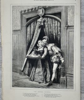 Antique Print, The Jester's Revenge, 1873