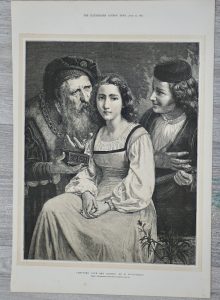 Vintage Print, Between love and riches, 1872
