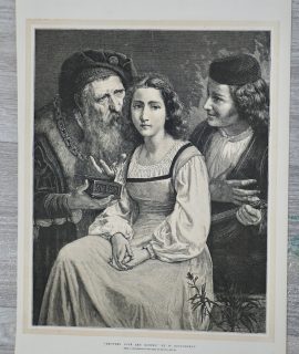 Vintage Print, Between love and riches, 1872