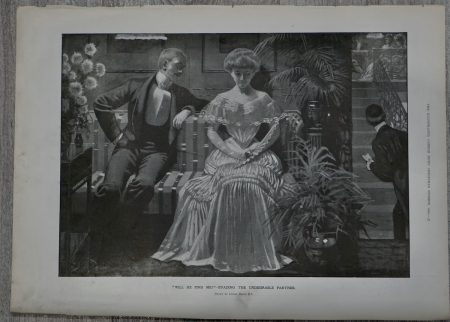 Vintage Print, "Will he find me?" 1905