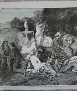 Antique Print, The Fountain of Jouvence, 1856