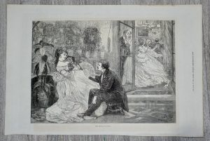 Antique Print, The missing Partner, 1871