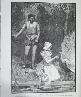 Vintage Print, The Wonderful Adventures, 1890