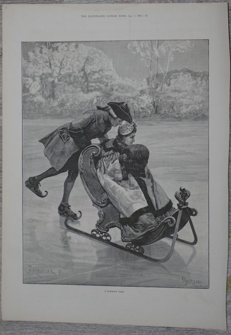Vintage Print, A Winter's Tale, 1893
