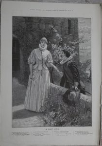 Vintage Print, A lost love, 1891