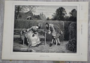 Vintage Print, Love in a Maze, 1873
