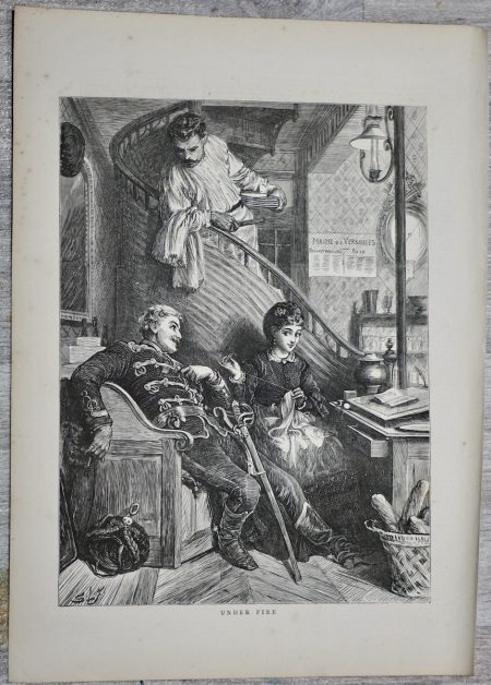 Vintage Print, Under Fire, 1870 ca.