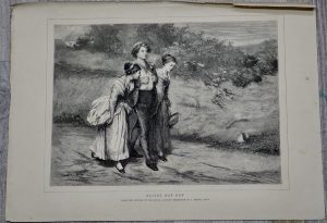 Vintage Print, Blithe May Day, 1870 ca.