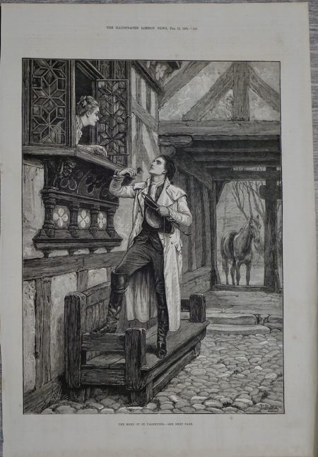 Vintage Print, The Morn of St. Valentine, 1881.