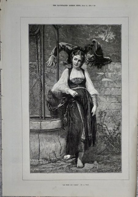 Vintage Print, Le Puits qui parle, 1874, credit Antiche Curiosità©