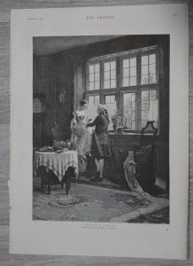 Vintage Print, Held by a Thread, 1893