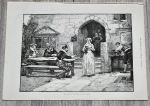 Vintage Print, The Ballad of the Beggar, 1891