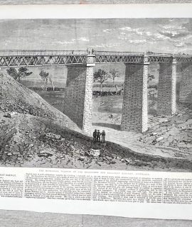 Vintage Print, The Moorabool Viaduct, 1862